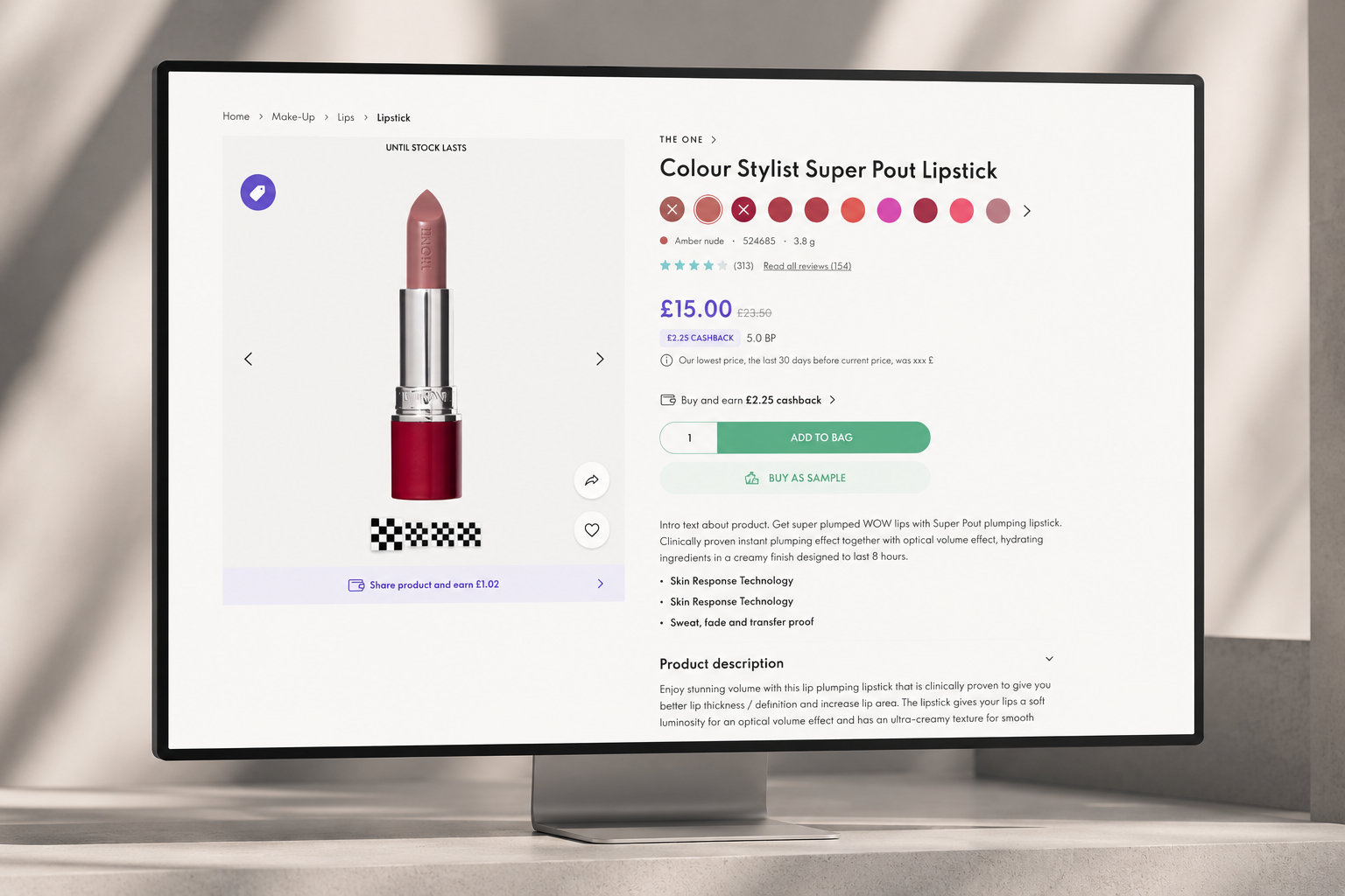 Oriflame · Growth — PDP Redesign